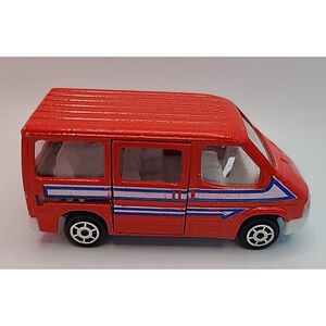 Majorette Ford Transit Van Red With Sliding Door #243 1:60 VTG Made In France